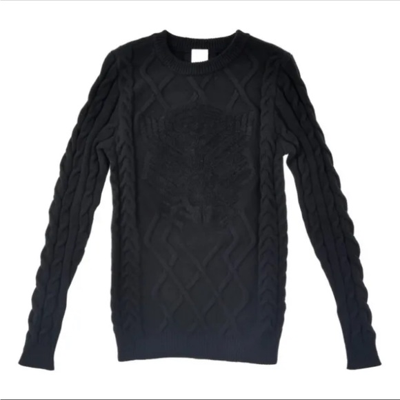 Disney Parks Disneyland Marvel Avengers Black Panther Cable Knit Sweater Size XS - Picture 2 of 9